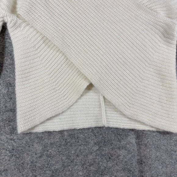 Maje Angora Blend Wrap Sweater Cream V Neck Knit Size Small Luxury Soft Knit - Picture 4 of 15